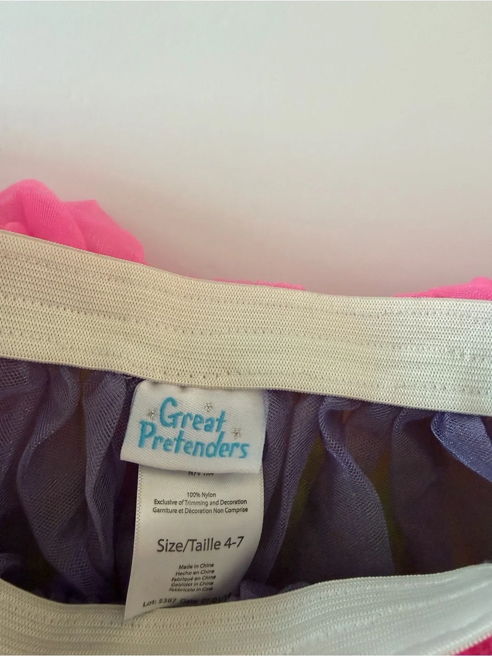 Great Prentenders Girls Neon Tulle Pom Pom Skirt - Pink, Green, Purple